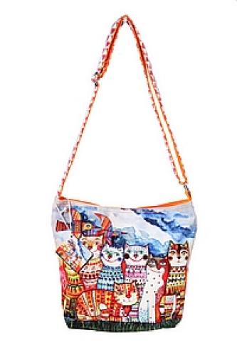 Сумка хлопок с декор. отделкой №120