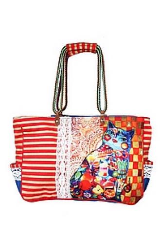 Сумка хлопок с декор. отделкой №170