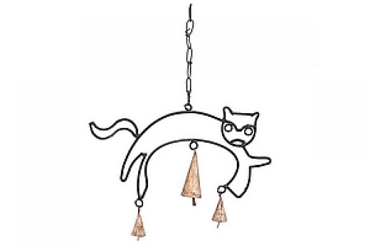 Колокольчик подвесной "Кот" №97