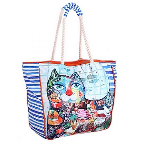 Сумка хлопок с декор. отделкой №180