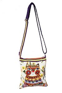 Сумка хлопок с декор. отделкой №139