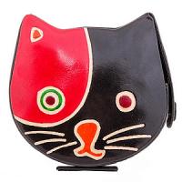 Копилка под мелочь  натуральная кожа  ручной принт №71