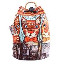 Сумка-рюкзак хлопок с декор. отделкой №162