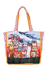 Сумка хлопок с декор. отделкой №12